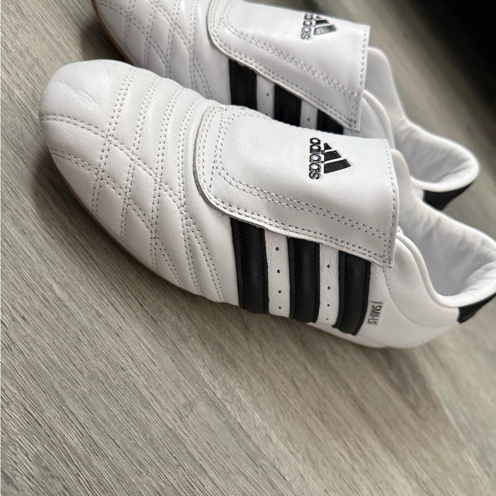adidas taekwondo White and Black Classic Slip-On Sneakers